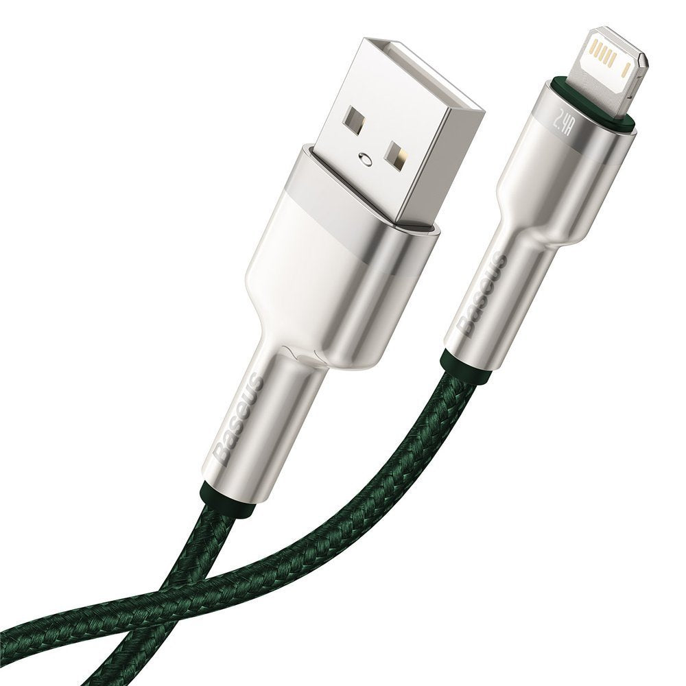 Kabel za podatke in polnjenje USB-A - Lightning Baseus Cafule Metal Series, 18W, 1m, zelen CALJK-A06