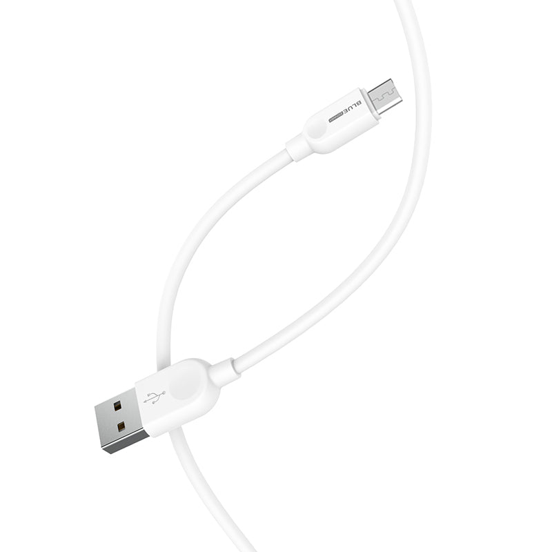 Podatkovni in polnilni kabel USB-A - microUSB BLUE Power BM2BX14 LinkJet, 18W, 2m, bel