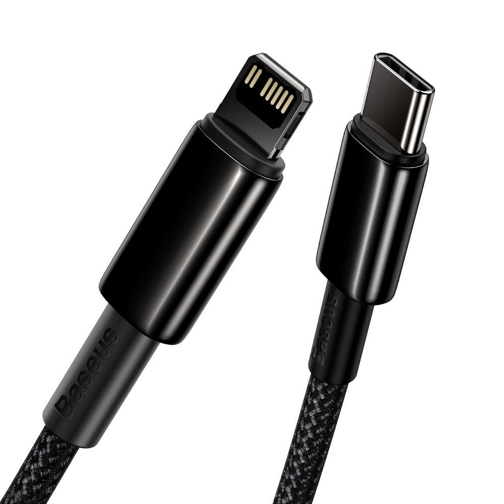 USB-C - Lightning Baseus Tungsten Gold, 20 W, 1 m, črn CATLWJ-01