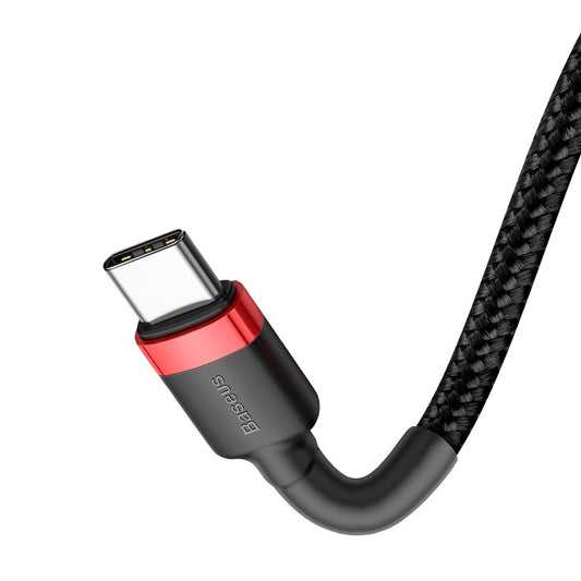 Podatkovni in polnilni kabel USB-C - USB-C Baseus Cafule, 60 W, 2 m, rdeč CATKLF-H91