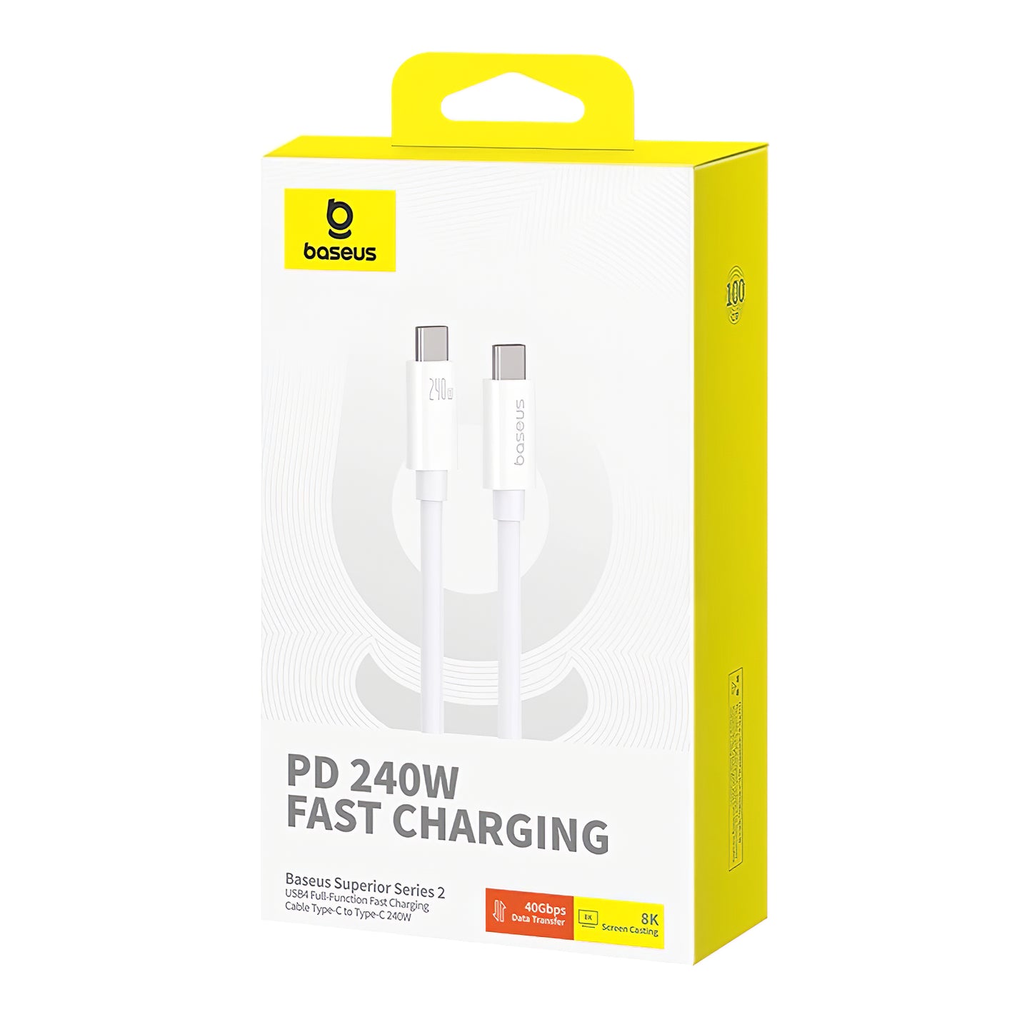 Podatkovni in polnilni kabel USB-C - USB-C Baseus Superior Series 2, 240 W, 1 m, bel P10365200211-02