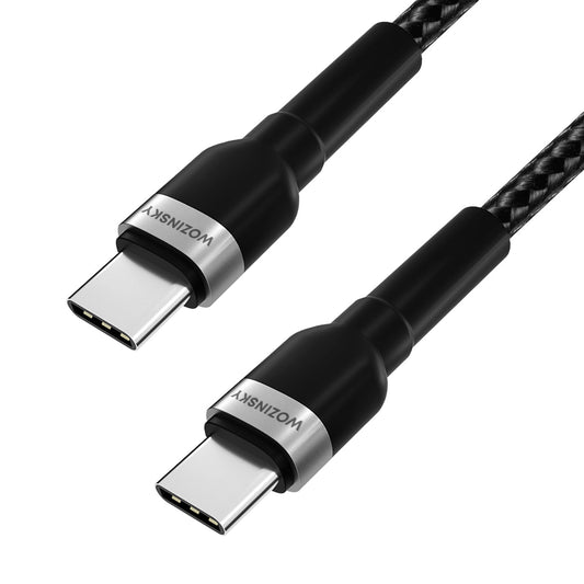 Kabel za prenos podatkov in polnjenje USB-C - USB-C WZK WNBCC2, 65W, 2m, črn