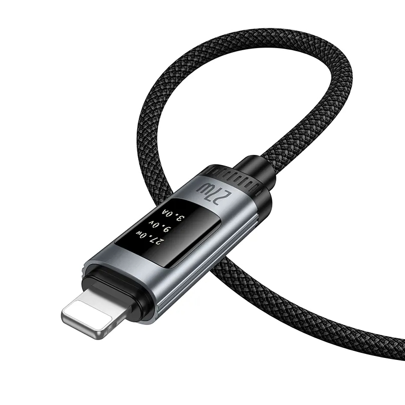 Podatkovni in polnilni kabel USB-C - Lightning HOCO Display U148, 27W, 1.2m, črn