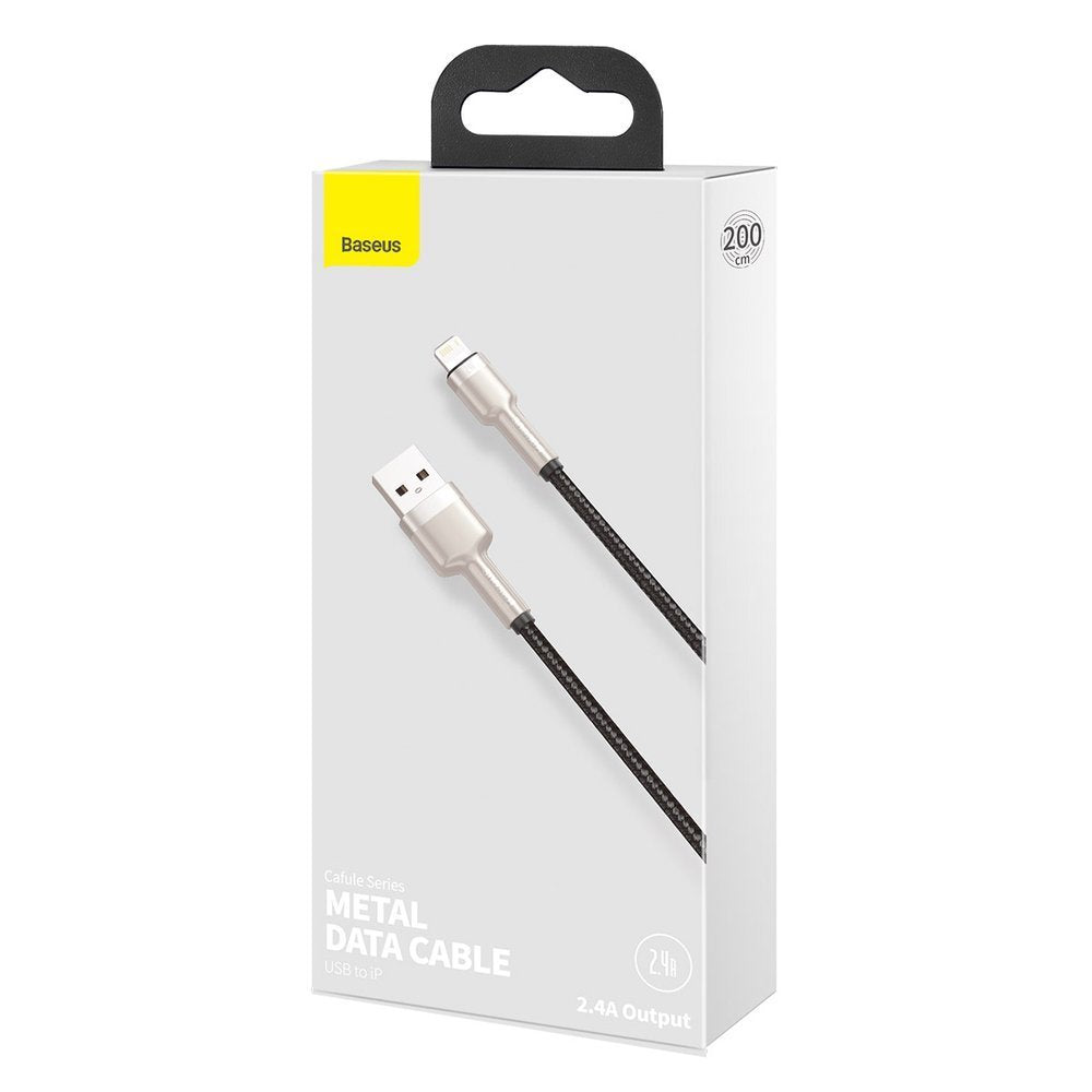 Kabel za podatke in polnjenje USB-A - Lightning Baseus Cafule Metal Series, 18W, 0.25m, Črn CALJK-01