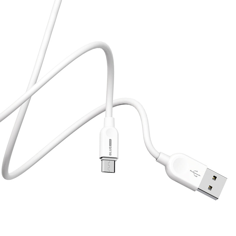 Podatkovni in polnilni kabel USB-A - microUSB BLUE Power BM2BX14 LinkJet, 18W, 2m, bel