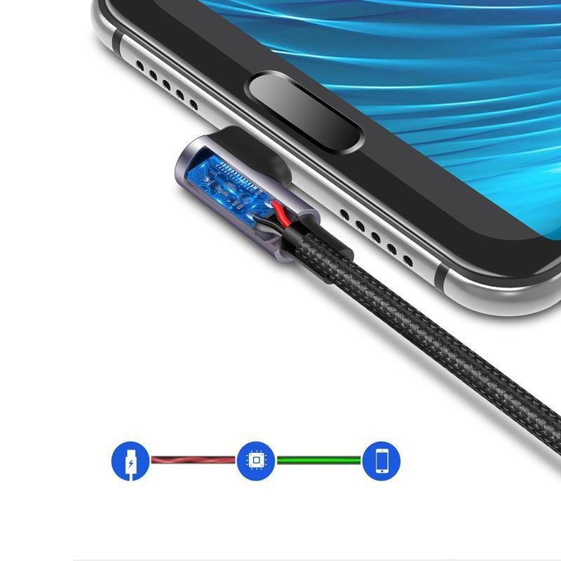Kabel za podatke in polnjenje USB-A - USB-C UGREEN US284 Angled, 18W, 3m, Siv