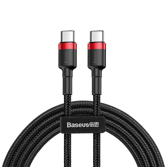 Podatkovni in polnilni kabel USB-C - USB-C Baseus Cafule, 60 W, 2 m, rdeč CATKLF-H91
