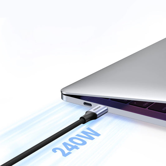 Podatkovni in polnilni kabel USB-C - USB-C UGREEN US535, 240 W, 2 m, siva