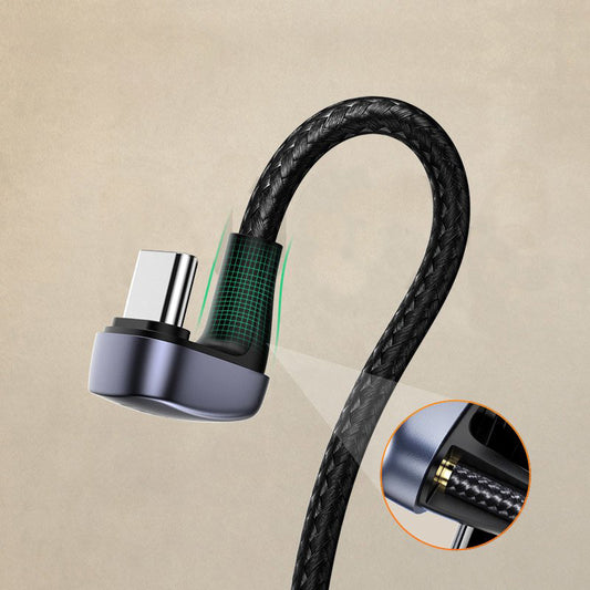 Podatkovni in polnilni kabel USB-A - USB-C UGREEN US311 kotni, 18 W, 1 m, siv