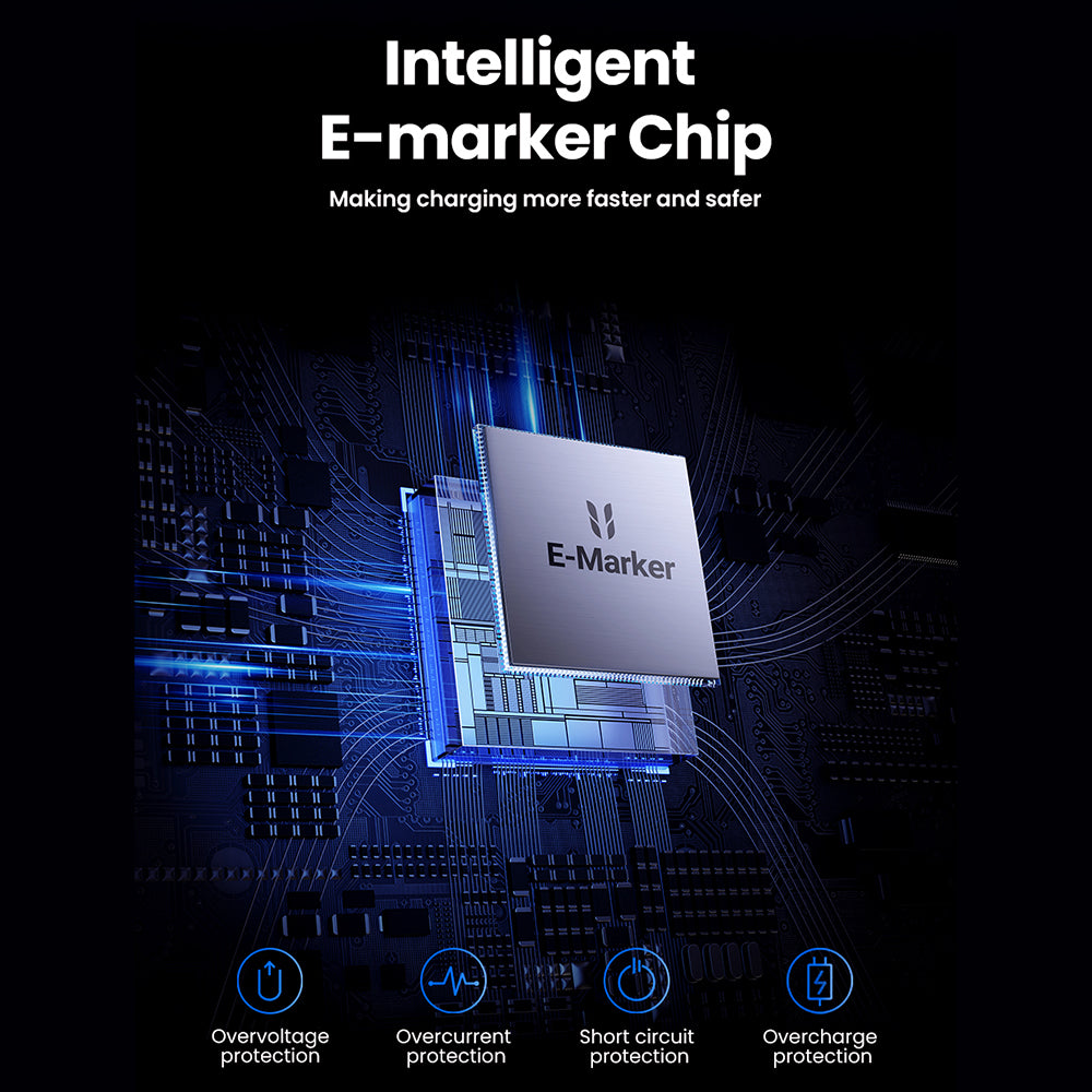 Kabel za prenos podatkov in polnjenje USB-C - USB-C UGREEN L513, 240W, 2m, črn