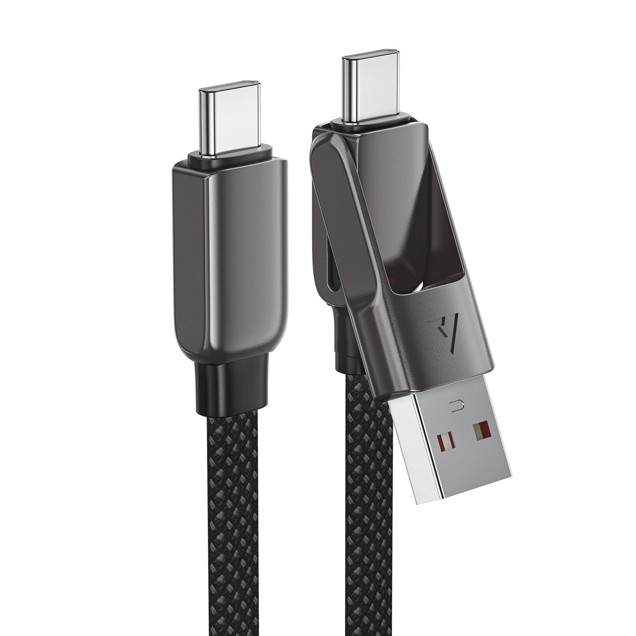 Kabel za podatke in polnjenje USB-C - USB-A / USB-C Acefast C13-05, 60W, 0.2m, črn