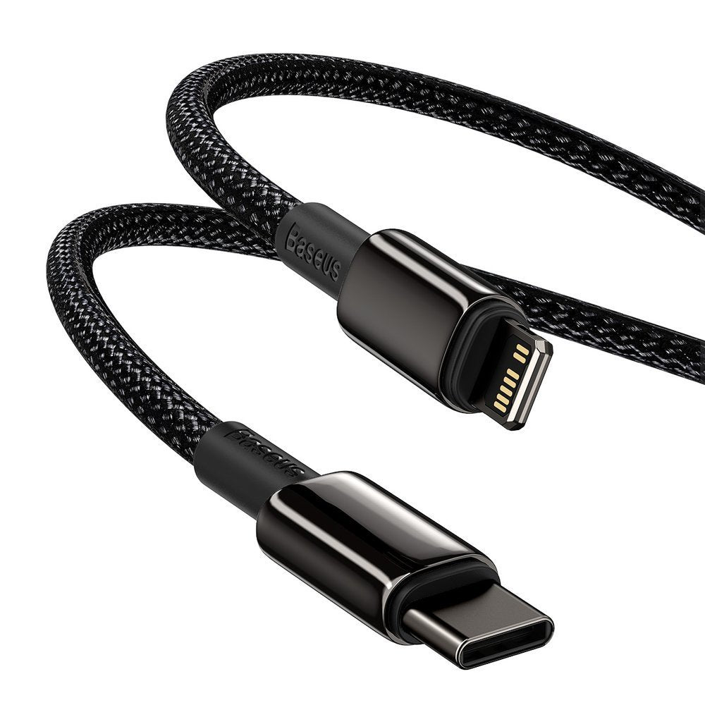 USB-C - Lightning Baseus Tungsten Gold, 20 W, 1 m, črn CATLWJ-01