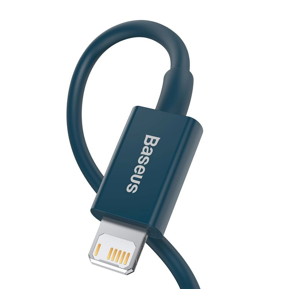 Podatkovni in polnilni kabel USB-A - Lightning Baseus Superior Series, 20 W, 1 m, modri CALYS-A03