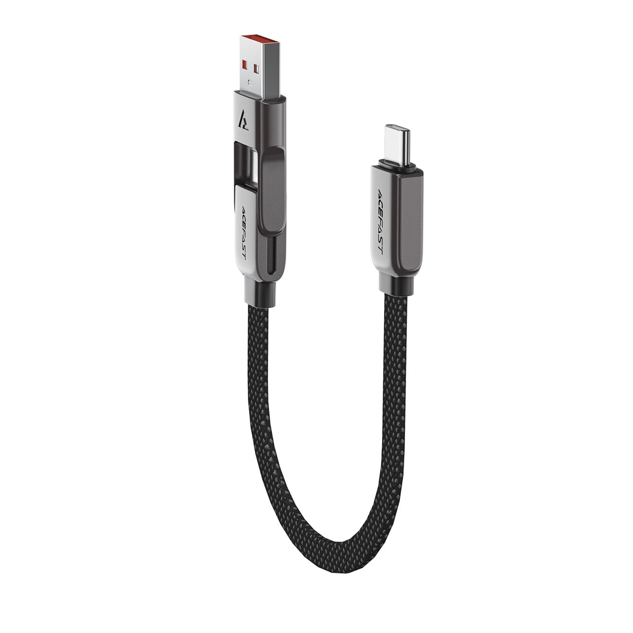 Kabel za podatke in polnjenje USB-C - USB-A / USB-C Acefast C13-05, 60W, 0.2m, črn