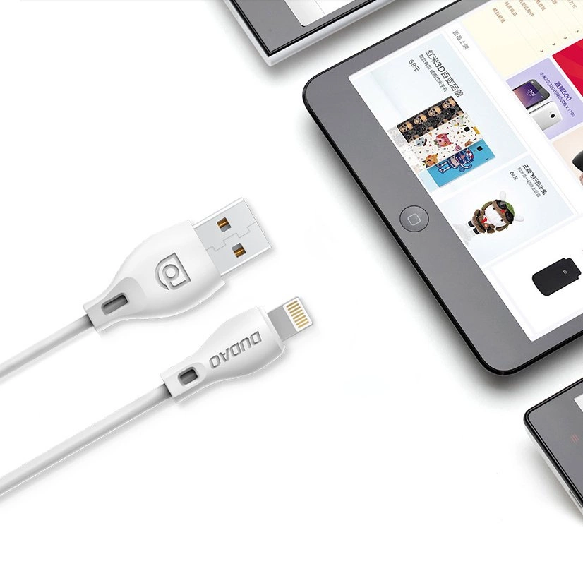USB-A - Lightning podatkovni in polnilni kabel Dudao L4L, 18W, 1m, bel