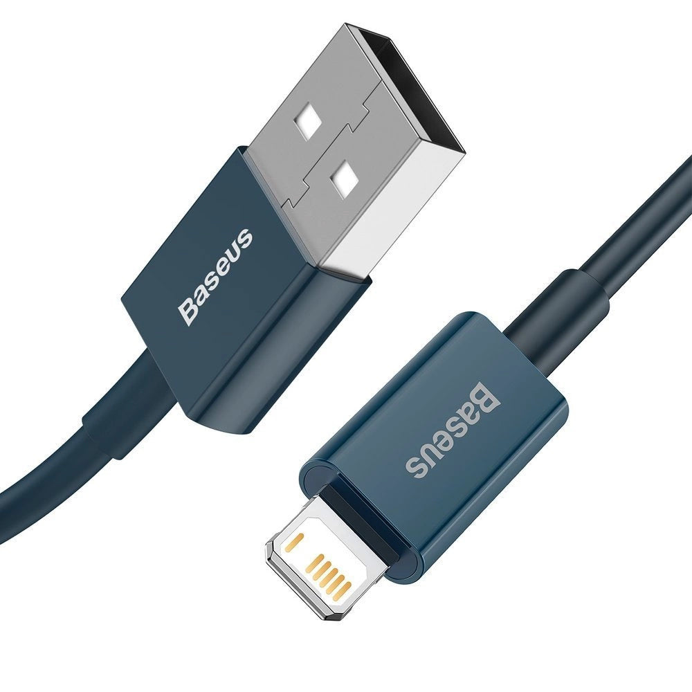 Podatkovni in polnilni kabel USB-A - Lightning Baseus Superior Series, 20 W, 1 m, modri CALYS-A03