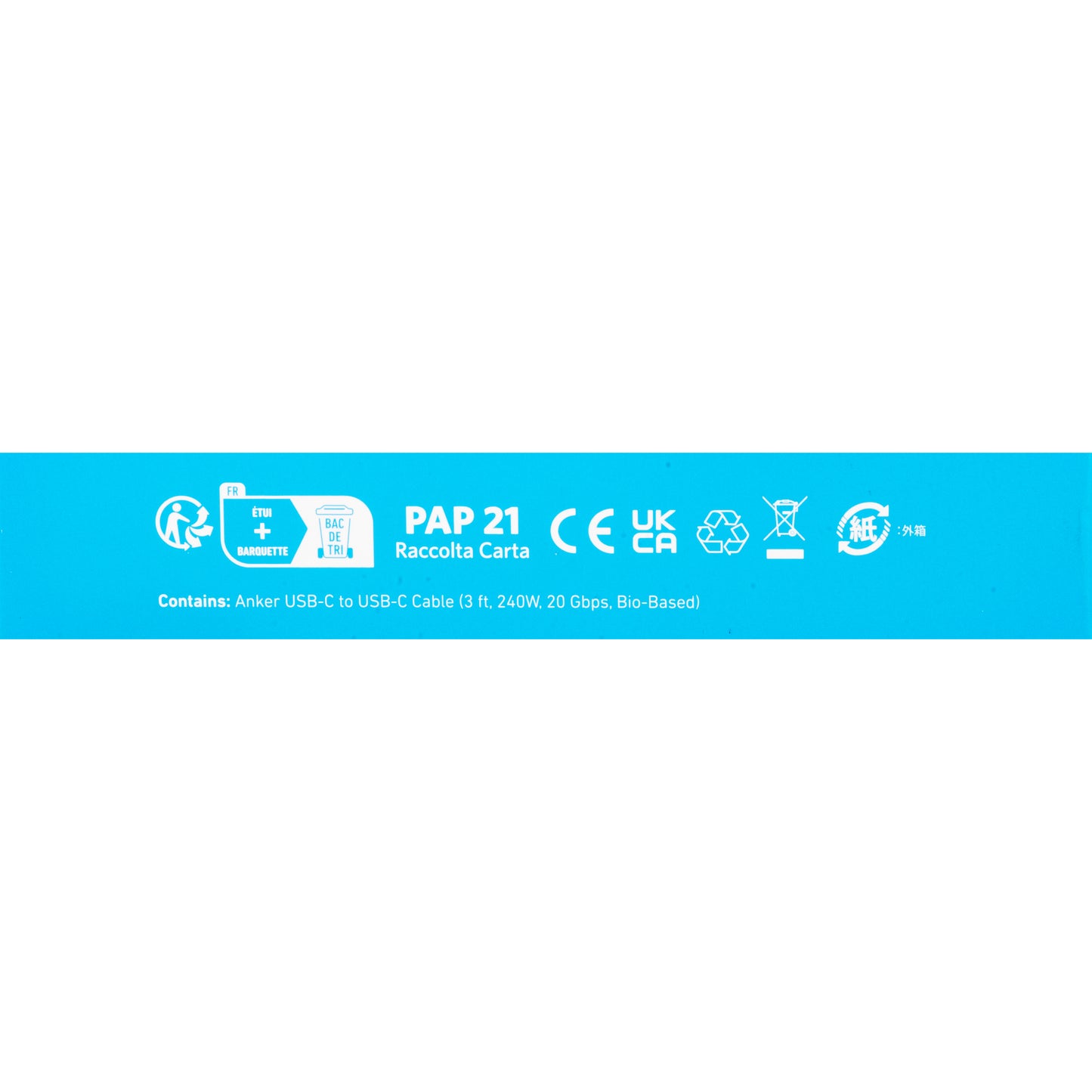 USB-C Data and Charging Cable - USB-C Anker, 240W, 0.9m, Black A80N1H11