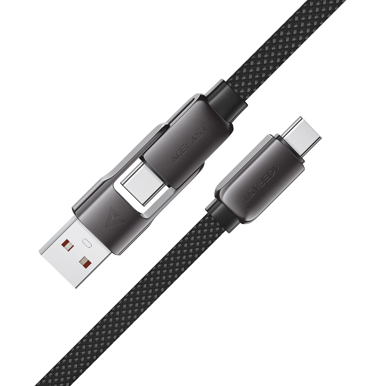 Kabel za podatke in polnjenje USB-C - USB-A / USB-C Acefast C13-05, 60W, 0.2m, črn