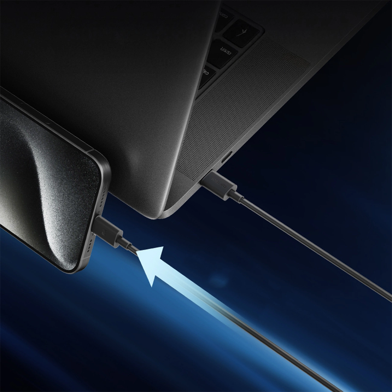 Kabel za prenos podatkov in polnjenje USB-C - USB-C Cuktech, 240W, 1.5m, Črn CKCTC615NCBK