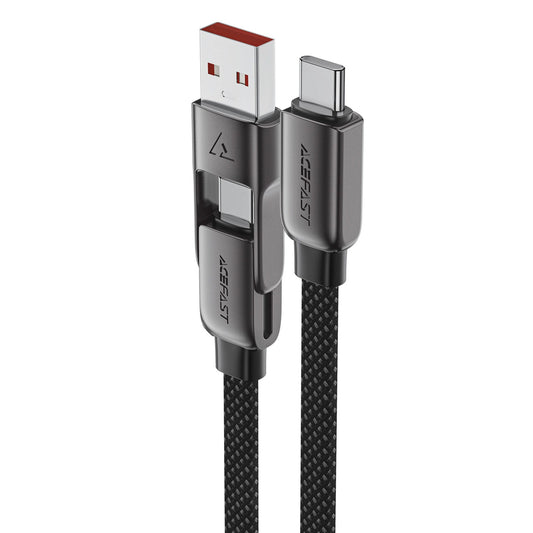 Kabel za podatke in polnjenje USB-C - USB-A / USB-C Acefast C13-05, 60W, 0.2m, črn