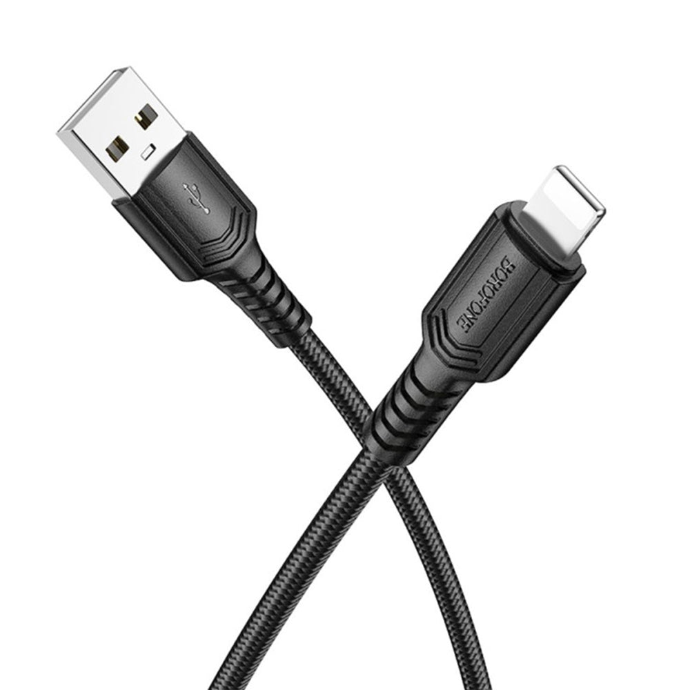 Kabel za podatke in polnjenje USB-A - Lightning Borofone BX116 Certain, 18W, 1m, črn