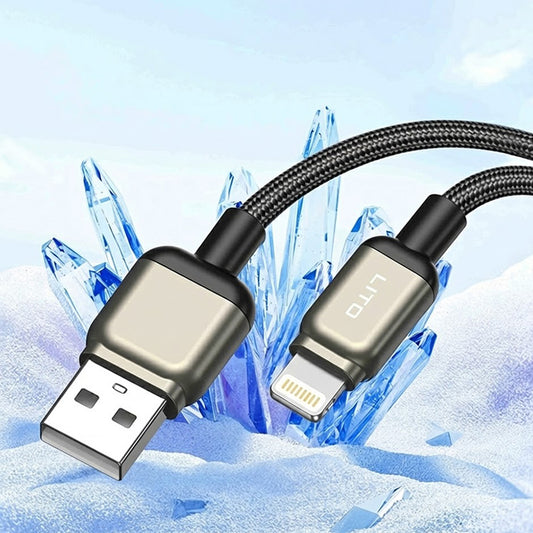 Kabel za podatke in polnjenje USB-A - Lightning Lito LD17, 18W, 1m, črn.