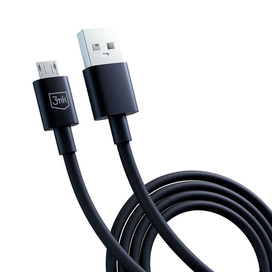 Podatkovni in polnilni kabel USB-A - microUSB 3MK Hyper, 18W, 1.2m, Črn