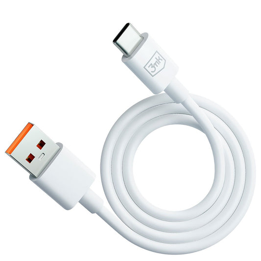 Kabel za podatke in polnjenje USB-A - USB-C 3MK Hyper, 60W, 1.2m, Bel