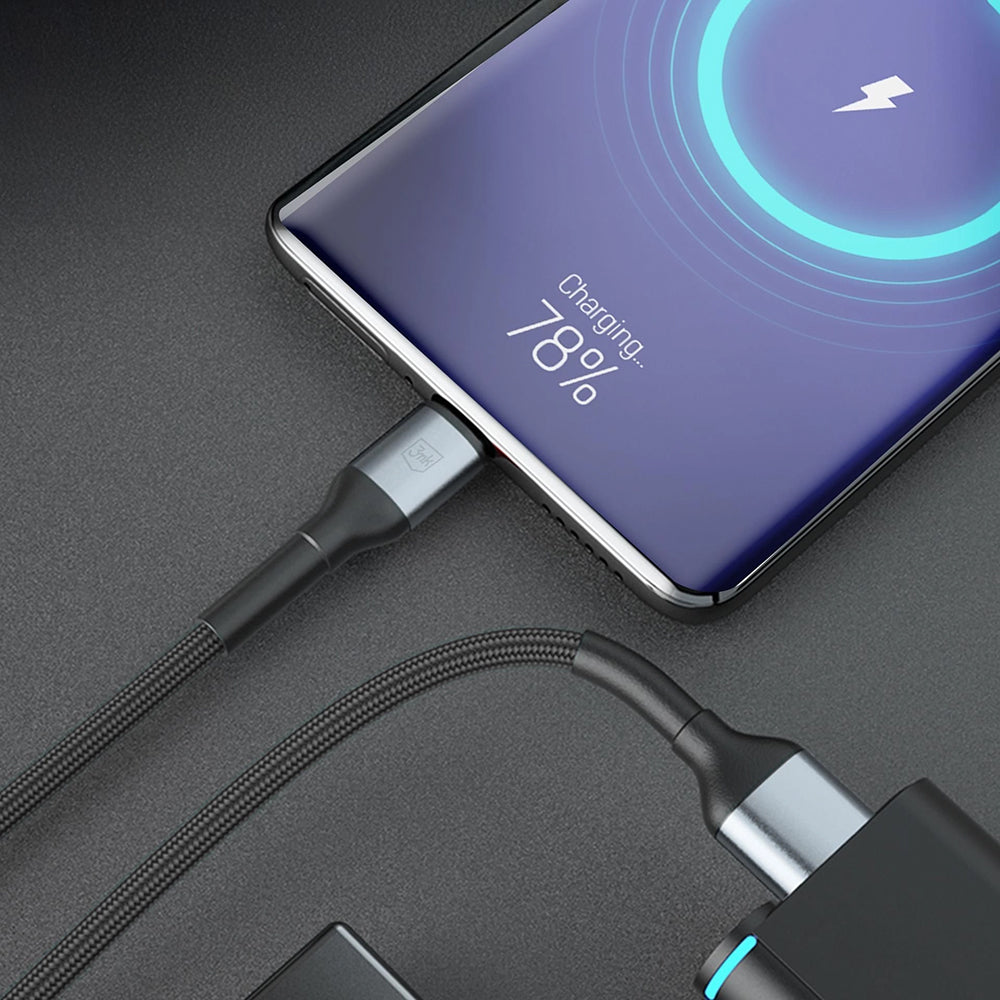 Kabel za podatke in polnjenje USB-A - USB-C 3MK Hyper N 18, 18W, 1m, črn