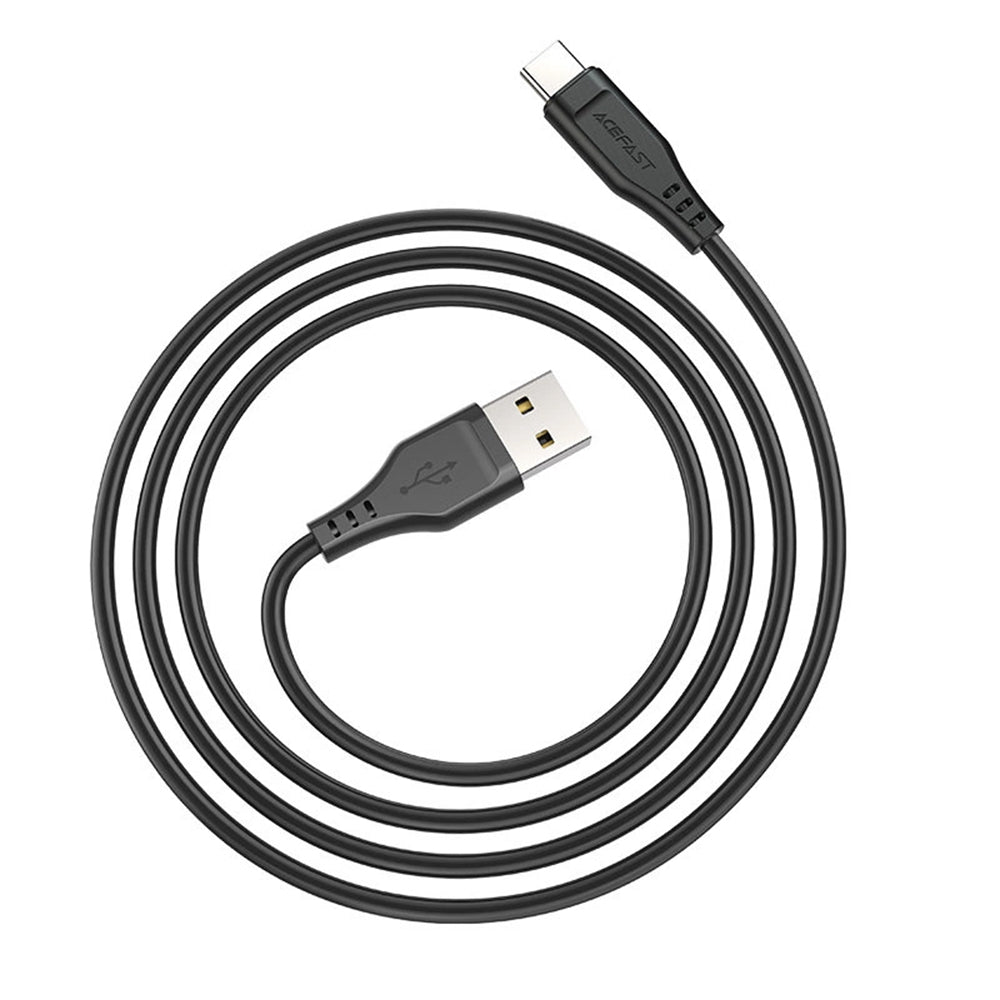 Podatkovni in polnilni kabel USB-A - USB-C Acefast C3-03, 60W, 1.2m, črn