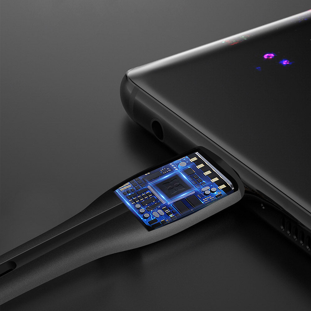 Podatkovni in polnilni kabel USB-A - USB-C ColorWay CW-CBUC034, 18W, 1m, črn.
