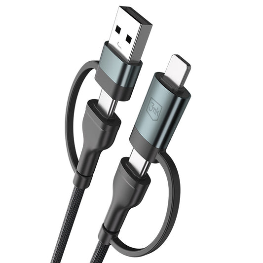 Kabel za prenos podatkov in polnjenje USB-A / USB-C - USB-C / Lightning 3MK Hyper N, 60W, 1.2m, črn
