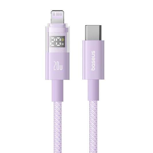 Kabel za podatke in polnjenje USB-C - Lightning Baseus Display 2, 20W, 2m, Vijolična P10382703511-01