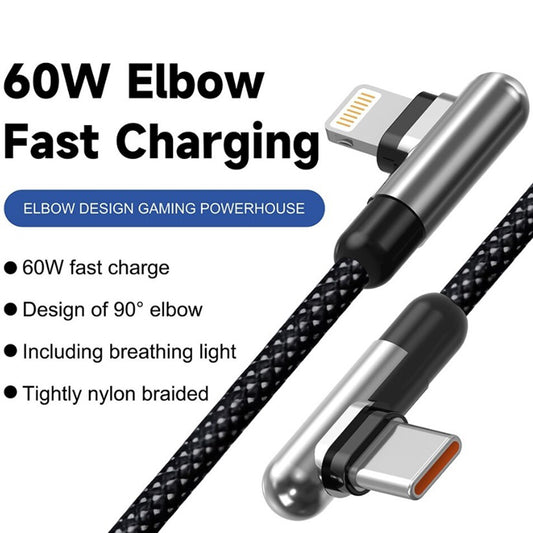 USB-C - Lightning podatkovni in polnilni kabel Lito LD13CL, 30W, 1m, črn