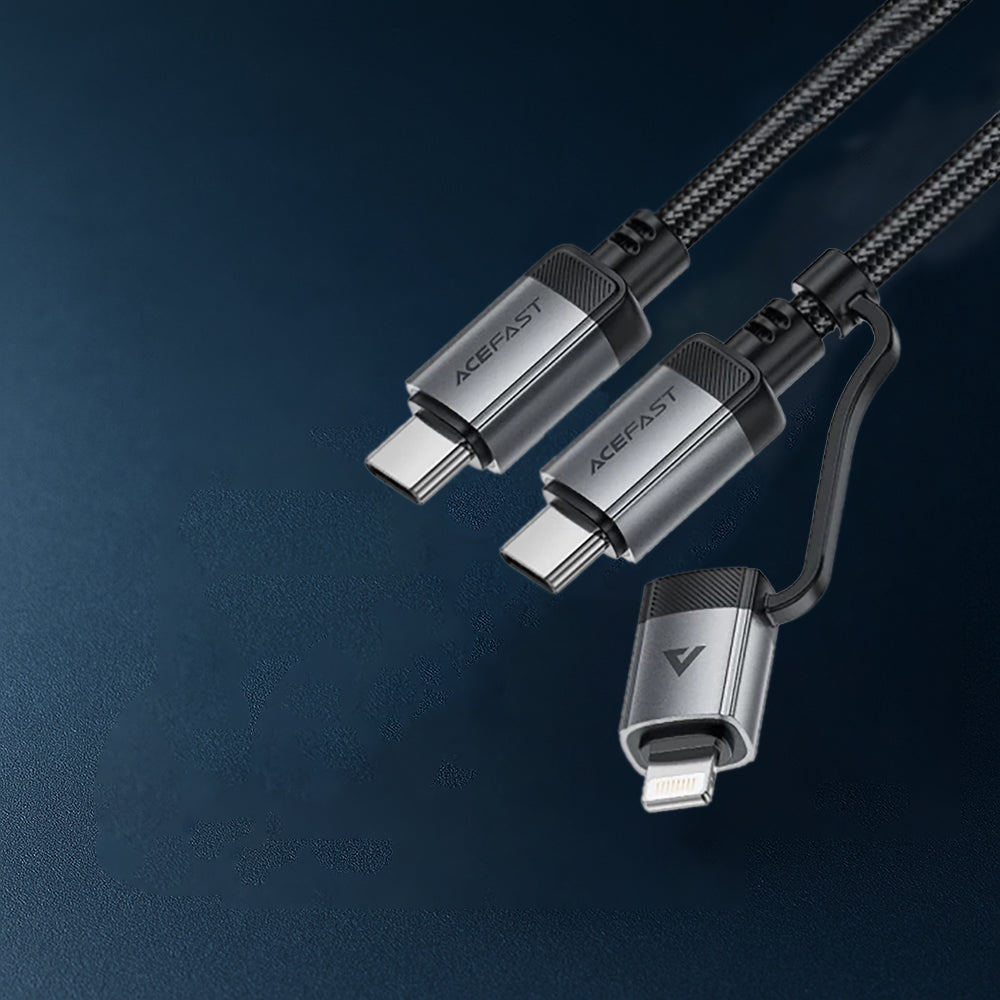 Kabel za podatke in polnjenje USB-C - Lightning / USB-C Acefast C20-01, 60W, 1.2m, črn