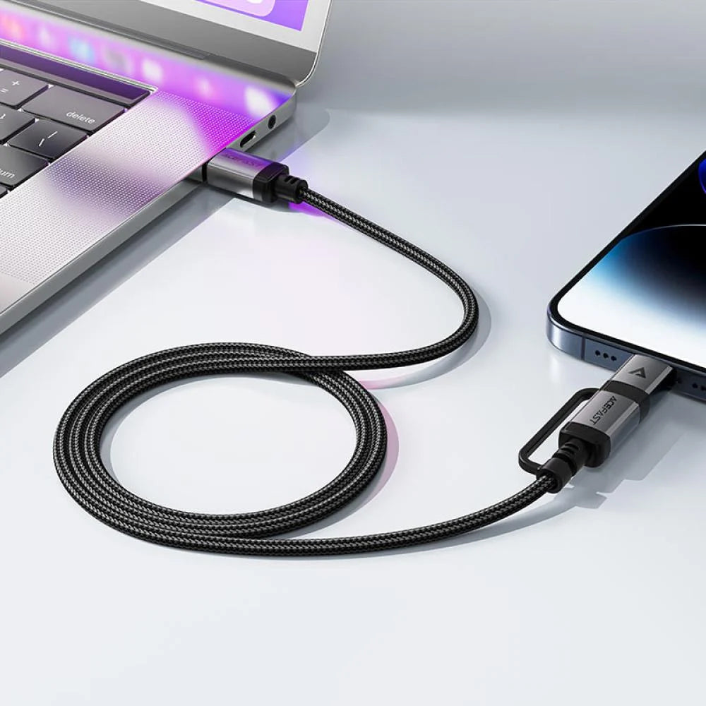 Kabel za podatke in polnjenje USB-C - Lightning / USB-C Acefast C20-01, 60W, 1.2m, črn
