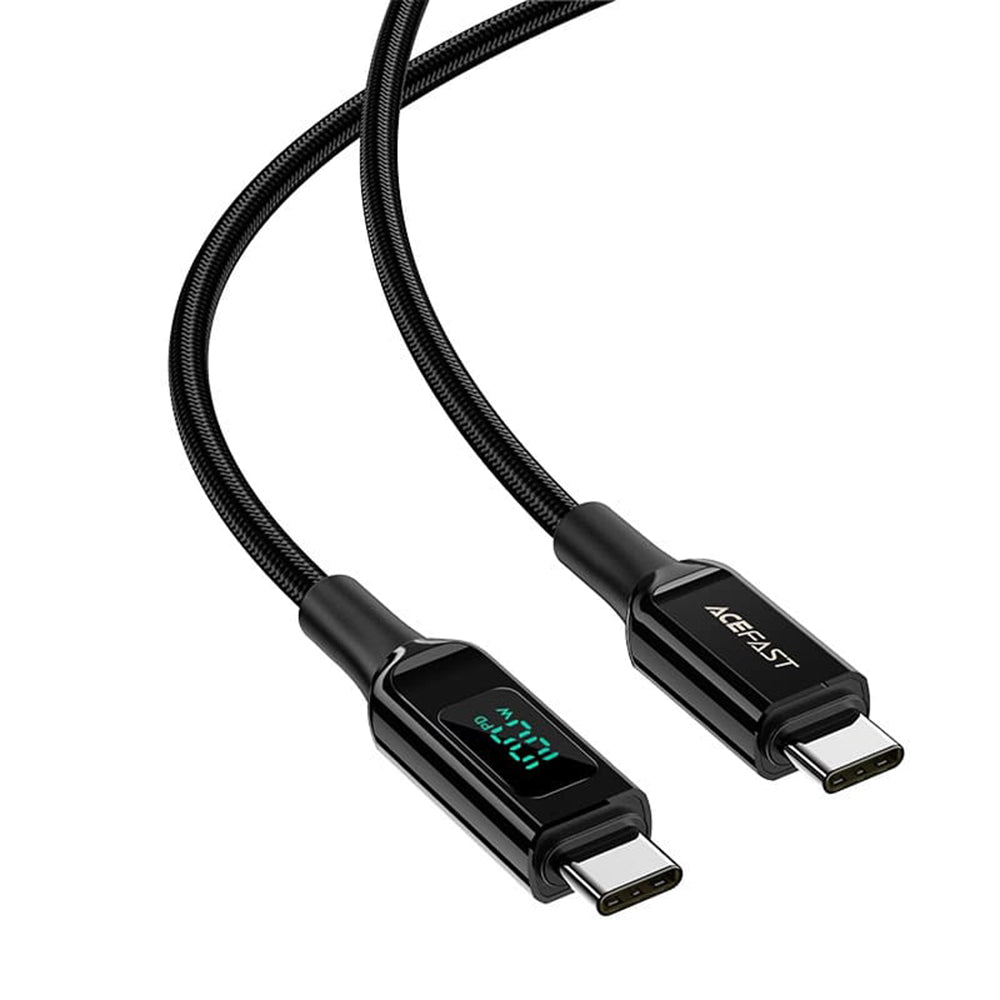 Kabel za podatke in polnjenje USB-C - USB-C Acefast C6-03 Display, 100W, 2m, črn