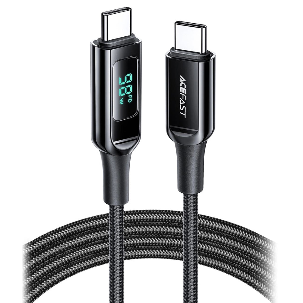 Kabel za podatke in polnjenje USB-C - USB-C Acefast C6-03 Display, 100W, 2m, črn