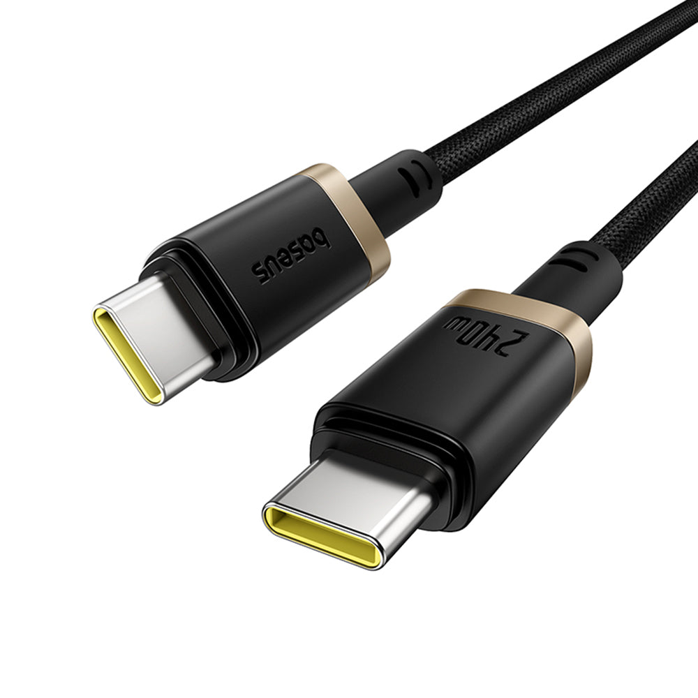 Podatkovni in polnilni kabel USB-C - USB-C Baseus Dura, 240W, 1m, Zlato Črn P10377803U03-00