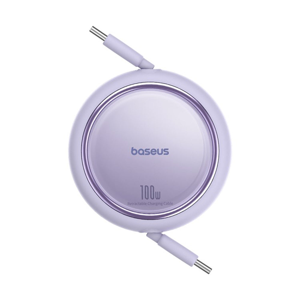 Podatkovni in polnilni kabel USB-C - USB-C Baseus Free2Draw Mini Retractable, 100W, 1m, Vijolična P10364500511-00