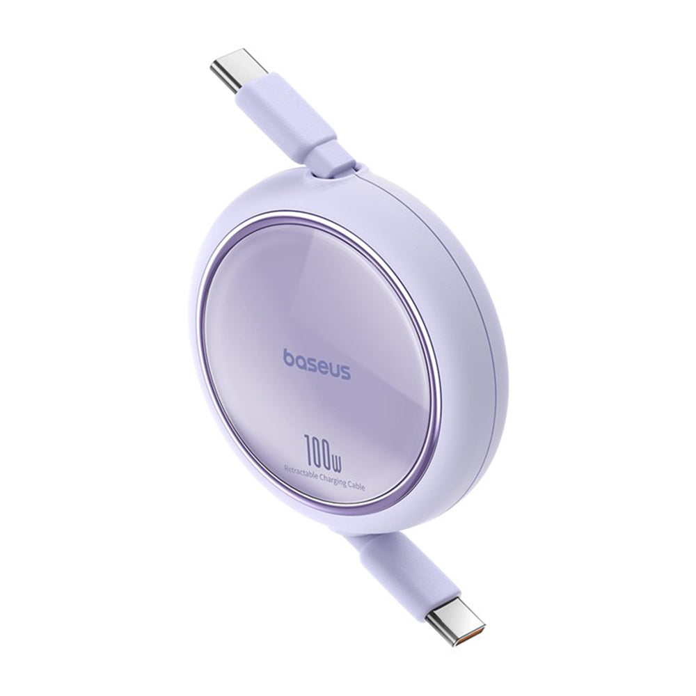 Podatkovni in polnilni kabel USB-C - USB-C Baseus Free2Draw Mini Retractable, 100W, 1m, Vijolična P10364500511-00