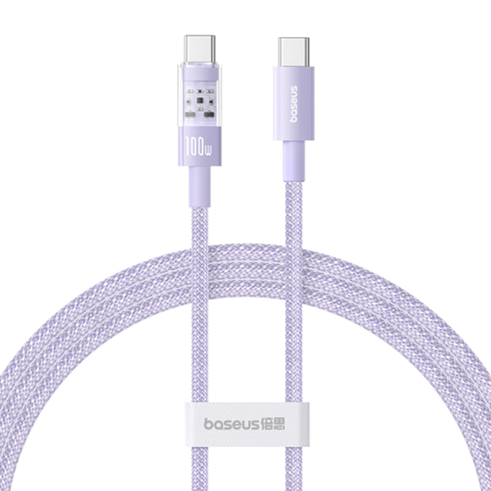 Kabel za podatke in polnjenje USB-C - USB-C Baseus Gem, 100W, 1m, Vijolična P10373000511-00