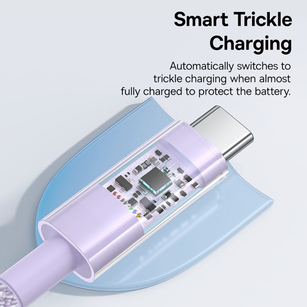 Kabel za podatke in polnjenje USB-C - USB-C Baseus Gem, 100W, 1m, Vijolična P10373000511-00