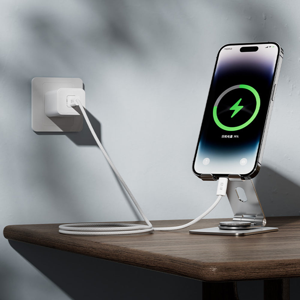 Kabel za prenos podatkov in polnjenje USB-C - USB-C Blueo, 100W, 1.2m, Bel