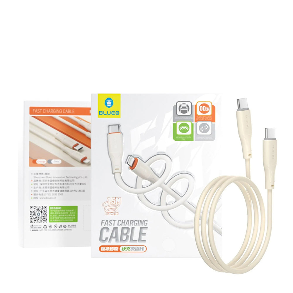 Podatkovni in polnilni kabel USB-C - USB-C Blueo Ape Legend, 100W, 1,5m, Siv