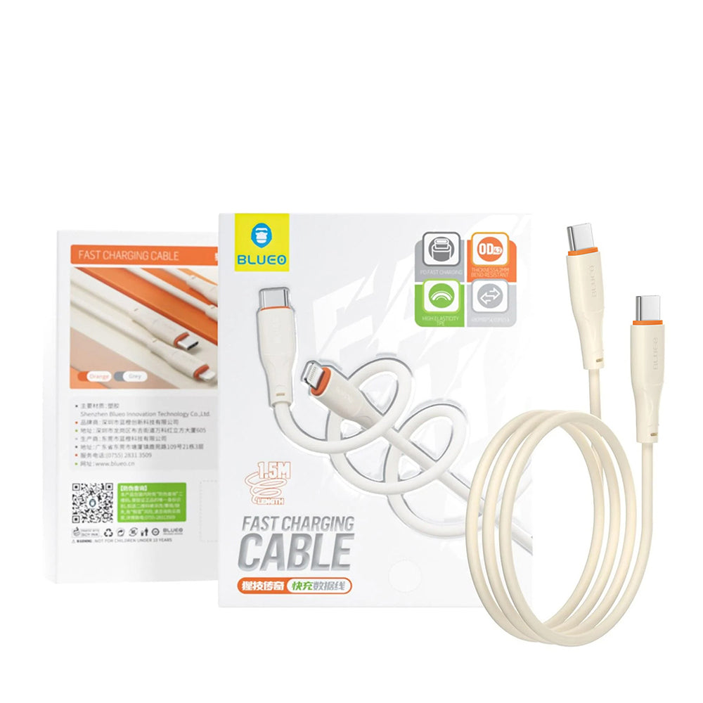 Kabel za podatke in polnjenje USB-C - USB-C Blueo Ape Legend, 100W, 1,5m, Oranžen.