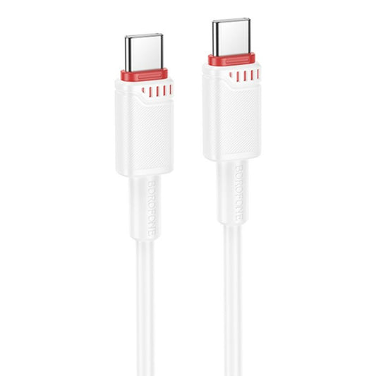 Kabel za podatke in polnjenje USB-C - USB-C Borofone BX110 Beneficio, 60W, 1m, Bel