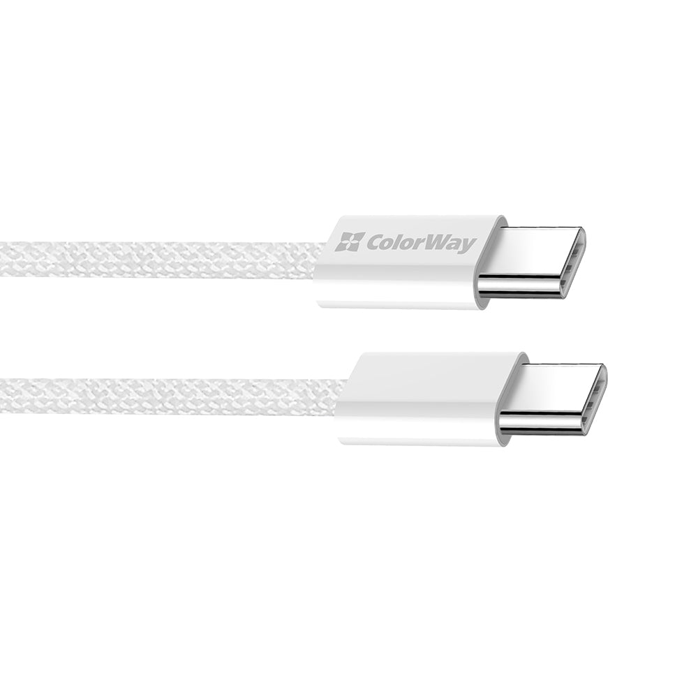 Podatkovni in polnilni kabel USB-C - USB-C ColorWay CW-CBPDCC061, 60W, 1m, Siv