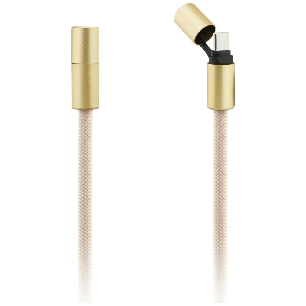 Kabel za prenos podatkov in polnjenje USB-C - USB-C Guess CBDY 4G Charm, 100W, 1,5m, Bež