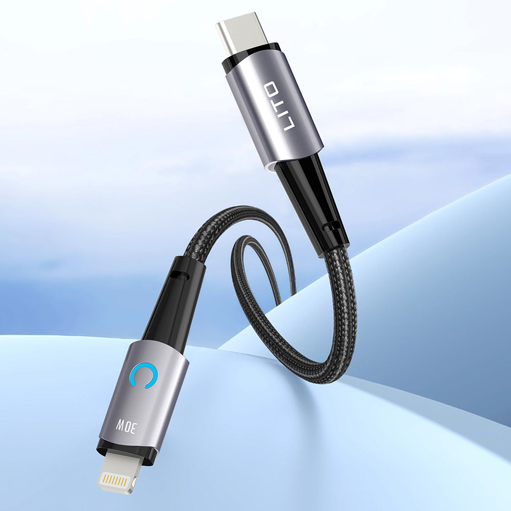 Kabel za podatke in polnjenje USB-C - USB-C Lito LD10CC, 60W, 1m, črn.
